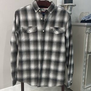 Orginal Penguin Black Plaid Button Down Shirt Jacket.  Sz M